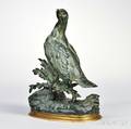 After Jules Moigniez French 18351894 Bronze Model of a Bird