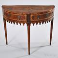 Dutch Marquetry Demilune Table