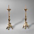 Pair of Brass Pricket Candlesticks