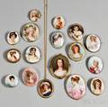 Seventeen Portrait Miniatures Depicting Women