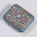 Russian 875 Silver and Cloisonnenameled Case