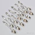 Twelve Gorham Nuremberg Pattern Coffee Spoons