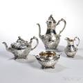 Fourpiece Victorian Sterling Silver Tea and Coffee Service