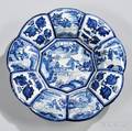 Dutch Delftware Lobed Blue and White Dish