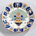 Dutch Delftware Polychrome Decorated Charger