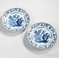 Two Delft Blue and White Chargers