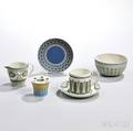 Five Wedgwood Tricolor Jasper Dip Items