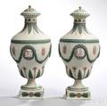 Pair of Wedgwood Tricolor Jasper Vases and Covers