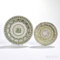 Two Wedgwood Tricolor Jasper Dip Plates