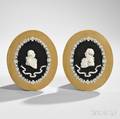 Pair of Wedgwood Tricolor Jasper Dip Portrait Plaques