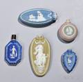 Five Wedgwoodtype Jasper Perfume Bottles