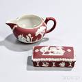 Two Wedgwood Crimson Jasper Dip Items
