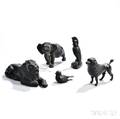 Five Wedgwood Black Basalt Animals