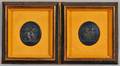 Pair of Wedgwood Selfframed Black Basalt Plaques