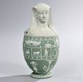 Wedgwood Green Jasper Dip Canopic Jar and Cover