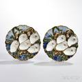 Pair of Rutherford B Hayes Presidential Service Oyster Plates