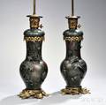 Pair of Bronze Chinoiseriestyle Lamps