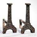 Pair of Iron Andirons