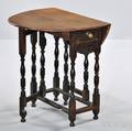 William and Mary Oak Gateleg Table