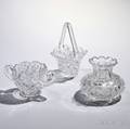Three American Brilliantcut Colorless Glass Items