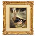 KPM Porcelain Plaque of a Guardian Angel