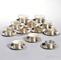 Twelve Reed amp Barton Sterling Silver Bouillon Cups