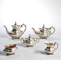 Fivepiece Reed amp Barton Hampton Court Pattern Sterling Silver Tea and and Coffee Service