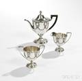 Threepiece George Sheibler Sterling Silver Tea Service