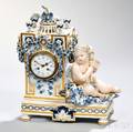 Meissen Porcelain Figural Mantel Clock