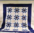 Pieced Cotton Feathered Star Quilt