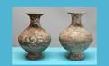 156 Pair of Chinese Han Dynasty Painted Gray Pottery