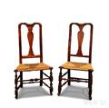 Two Queen Anne Maple Side Chairs
