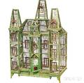 Large Victorian Greenpainted Architectural Birdcage
