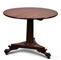Carved Mahogany Tilttop Table
