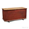 Redpainted Shoefoot Blanket Chest