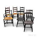 Seven Assorted Country Chairs