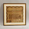 Framed Needlework Sampler Mary Metrihin