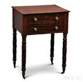 Classical Carved Mahogany Twodrawer Worktable