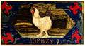 Hooked Rug with a Rooster