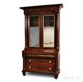Classical Mahogany and Mahogany Veneer DeskBookcase