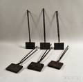 Six Wrought and Cast Iron Waffle Irons