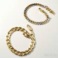 Two 14kt Gold Curblink Bracelets