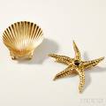 Two Yellow Gold Brooches