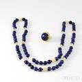 Gold and Lapis Necklace and Ring