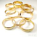 Ten Goldfilled Bangles