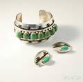 Navajo Sterling Silver Cuff and Earclips