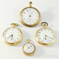 Four Gold Pocket Watches