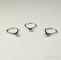 Three 18kt White Gold and Diamond Rings