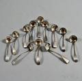 Twelve George IVWilliam IV Sterling Silver Toddy Ladles