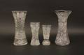 Group of Four Cut Glass Vases